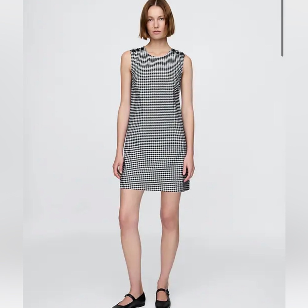 NWT Gap × DÔEN Gingham Denim Mini Dress size 10